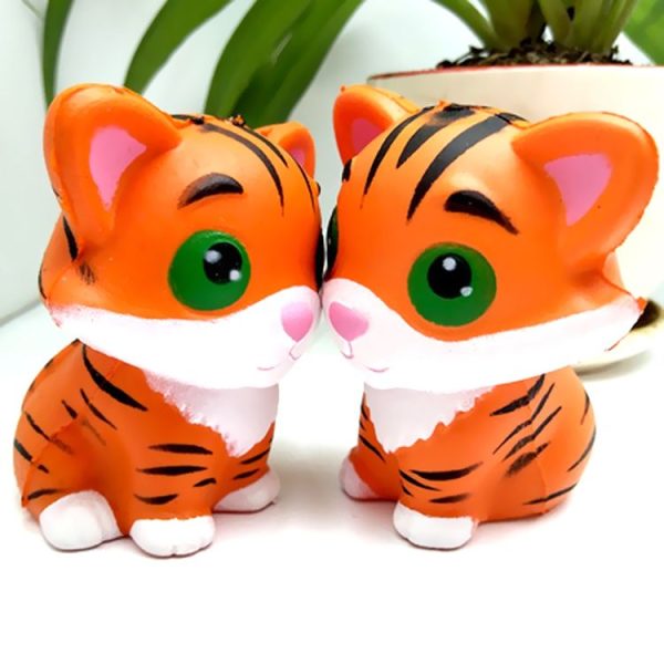 3 PCS PU Slow Rebound Tiger Cute Animal Mobile Phone Ornaments Fragrance Children Adult Decompression Toy Gift - Image 3