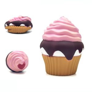 3 PCS Slow Rebound Peach Heart Cup Cake Simulation Food Relief Stress Children Adult Toys