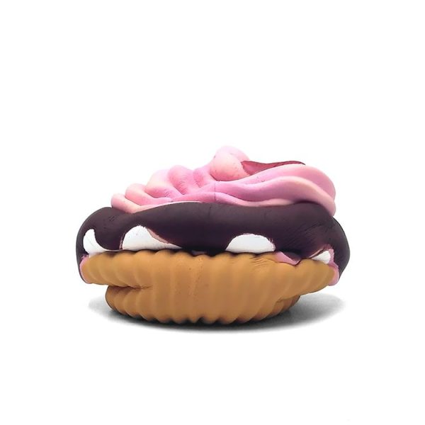 3 PCS Slow Rebound Peach Heart Cup Cake Simulation Food Relief Stress Children Adult Toys - Image 3
