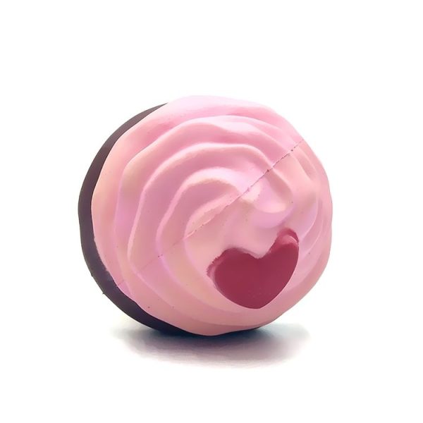 3 PCS Slow Rebound Peach Heart Cup Cake Simulation Food Relief Stress Children Adult Toys - Image 4