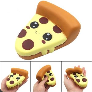 3 PCS Funny Cartoon Pizza Charm Decompression Relaxation Toy