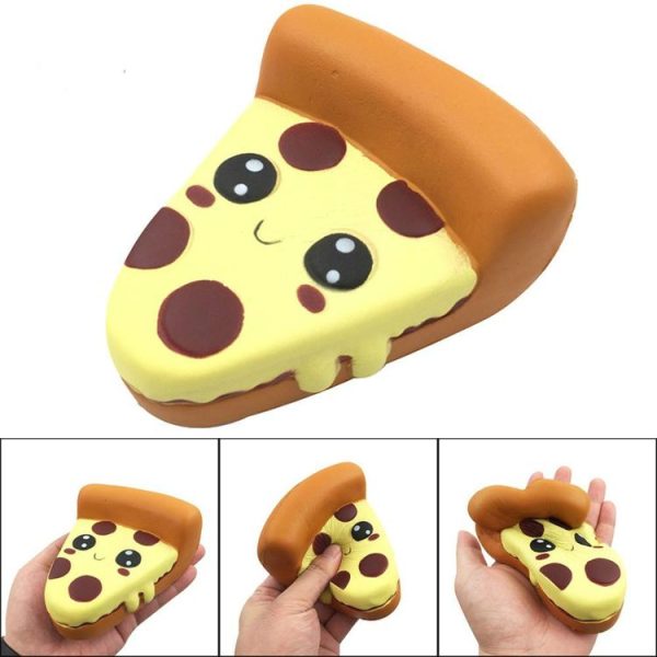 3 PCS Funny Cartoon Pizza Charm Decompression Relaxation Toy