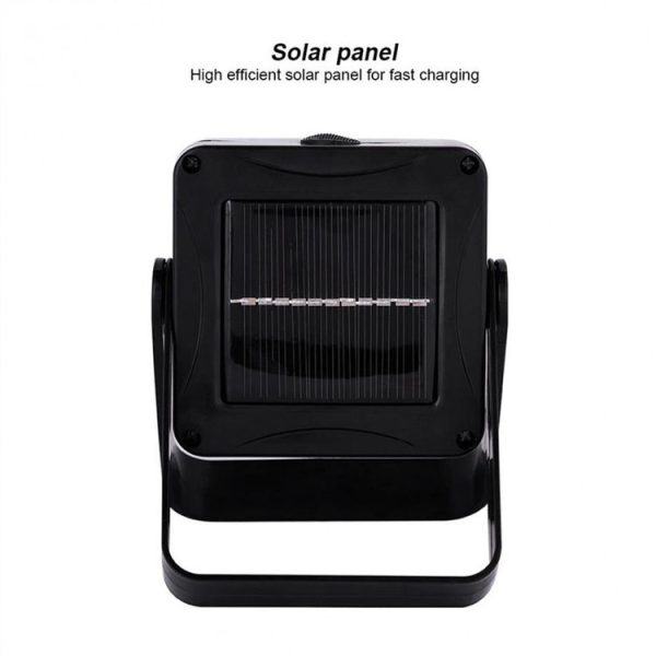 Solar Lantern COB LED Camping Tent Lamp Work Light Outdoor Portable Spotlight (Black) - Image 5