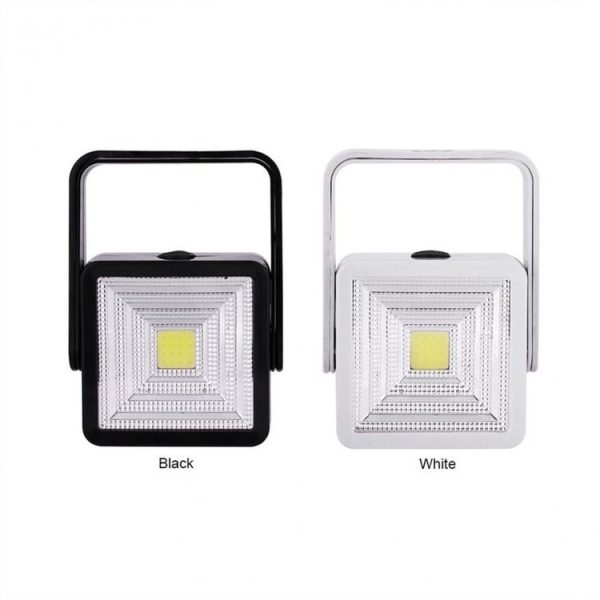 Solar Lantern COB LED Camping Tent Lamp Work Light Outdoor Portable Spotlight (Black) - Image 8