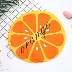 3 PCS Adult Lace Fruit Waterproof and Oily Shower Cap (Orange)
