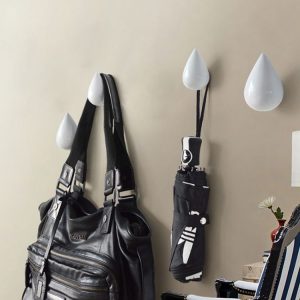 Creative Water Droplets Wall Hooks Home Decoration Resin Mural 3D Coat Hook Single Hooks Wall Hanger, Size: Big Size (White)
