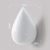 Creative Water Droplets Wall Hooks Home Decoration Resin Mural 3D Coat Hook Single Hooks Wall Hanger, Size: Big Size (White) - Image 3