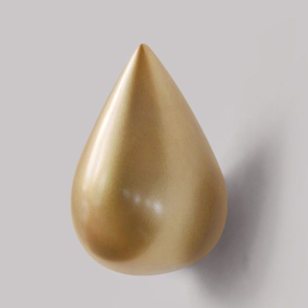 Creative Water Droplets Wall Hooks Home Decoration Resin Mural 3D Coat Hook Single Hooks Wall Hanger, Size: Small Size (Gold) - Image 2