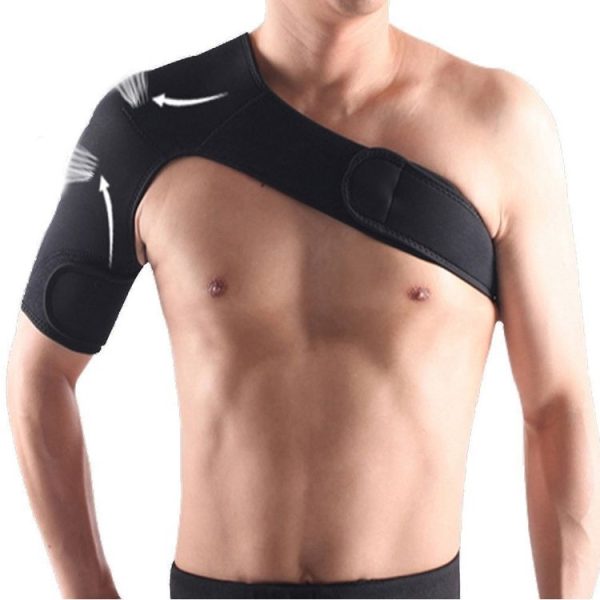 Breathable Adjustable Shoulder Support Brace Unisex Sport Compression Brace Strap Wrap Shoulder Belt, Size: Right Shoulder - Image 2
