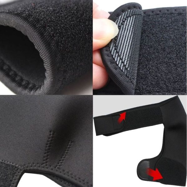 Breathable Adjustable Shoulder Support Brace Unisex Sport Compression Brace Strap Wrap Shoulder Belt, Size: Right Shoulder - Image 3