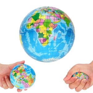 5 PCS World Map Squishy Doll Slow Rising Stress Relief Squeeze Toys, Size: 6.3cm