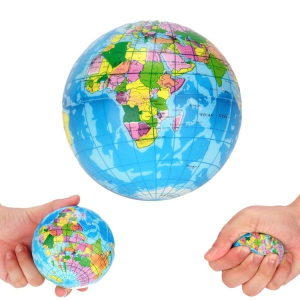 5 PCS World Map Squishy Doll Slow Rising Stress Relief Squeeze Toys, Size: 6.3cm