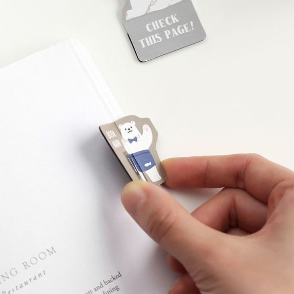 2 PCS Creative Cute Cartoon Magnet Bookmark Small Animal Book Page Folder (Penguin) - Image 4
