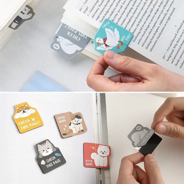 2 PCS Creative Cute Cartoon Magnet Bookmark Small Animal Book Page Folder (Penguin) - Image 5