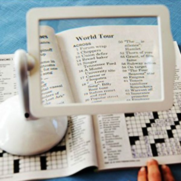 Reading Brighter Viewer LED Large Screen 3X Magnifier with White Light 360 Degree Rotation Hands-Free Desktop Magnifier - Image 2