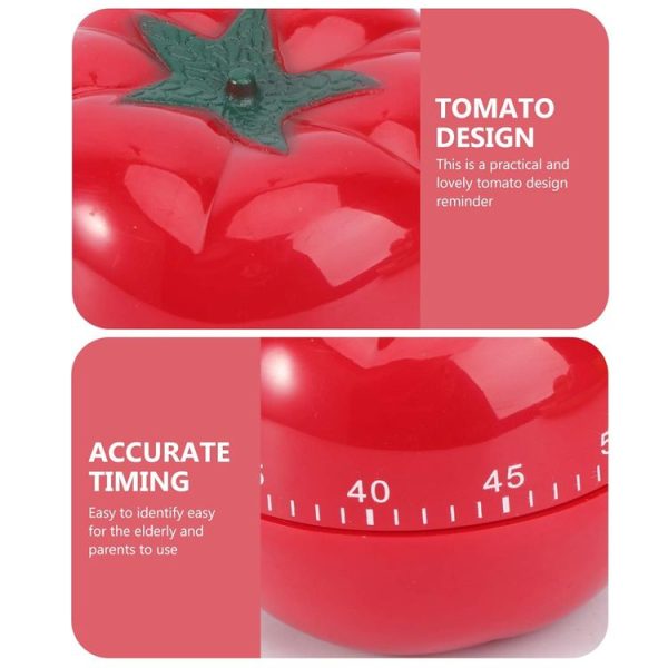 Creative Cute Tomato Shape Kitchen Mechanical Timer Alarm Reminder - Image 3