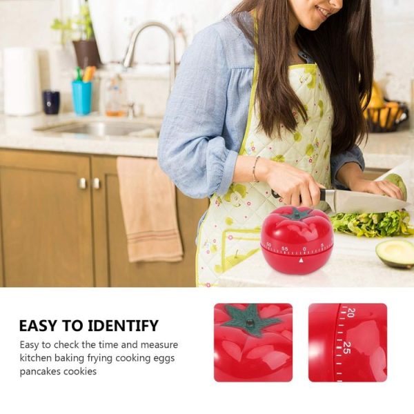 Creative Cute Tomato Shape Kitchen Mechanical Timer Alarm Reminder - Image 4