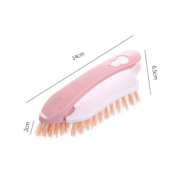 Multi-function 2 in 1 Plastic Soft Hair Washing Brush Decontamination Board Brush Shoe Brush (Blue) - Image 3