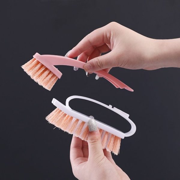 Multi-function 2 in 1 Plastic Soft Hair Washing Brush Decontamination Board Brush Shoe Brush (Blue) - Image 4