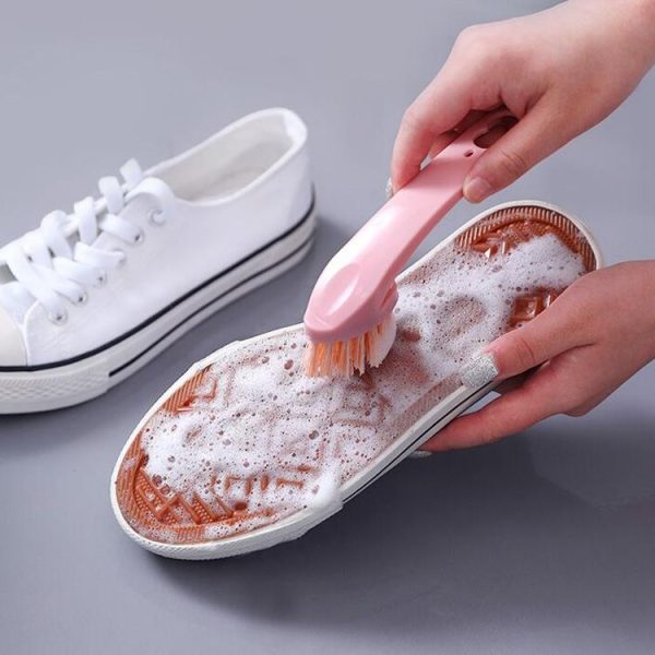 Multi-function 2 in 1 Plastic Soft Hair Washing Brush Decontamination Board Brush Shoe Brush (Blue) - Image 5