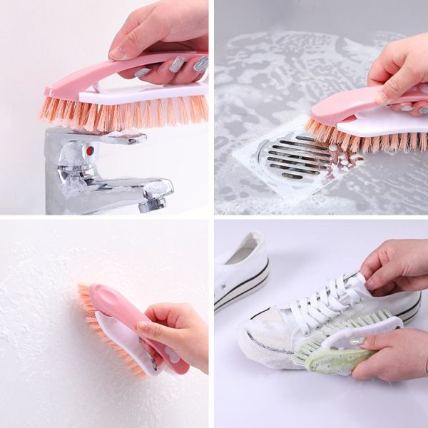 Multi-function 2 in 1 Plastic Soft Hair Washing Brush Decontamination Board Brush Shoe Brush (Blue) - Image 8