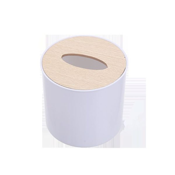 Household Round Creative Modern Simple Wooden Tissue Box - Image 5