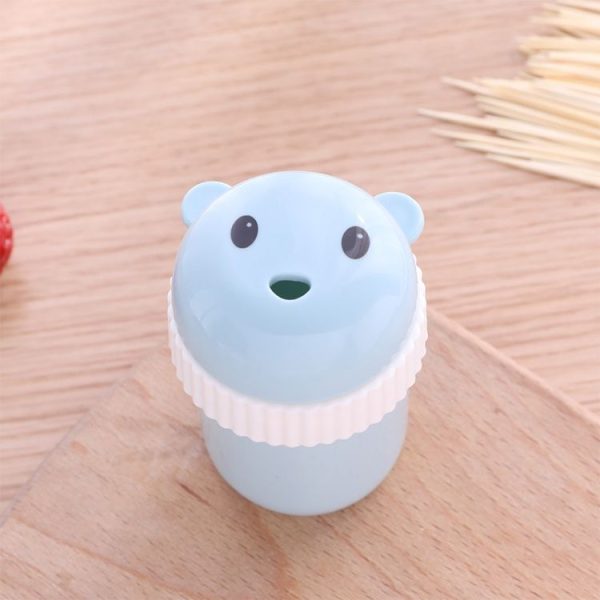 Household Cute Cartoon Toothpick Holder Portable Restaurant Hotel Toothpick Can Box ( Blue) - Image 2