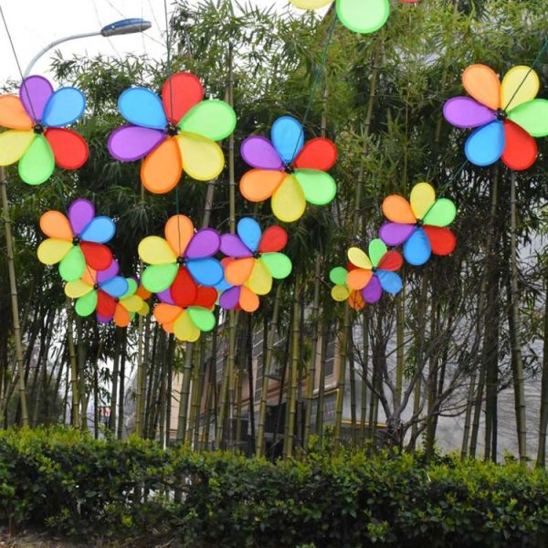 Outdoor Camping Windmill Lanyard Bunting Decoration, Shape: 8 Flowers - Image 5