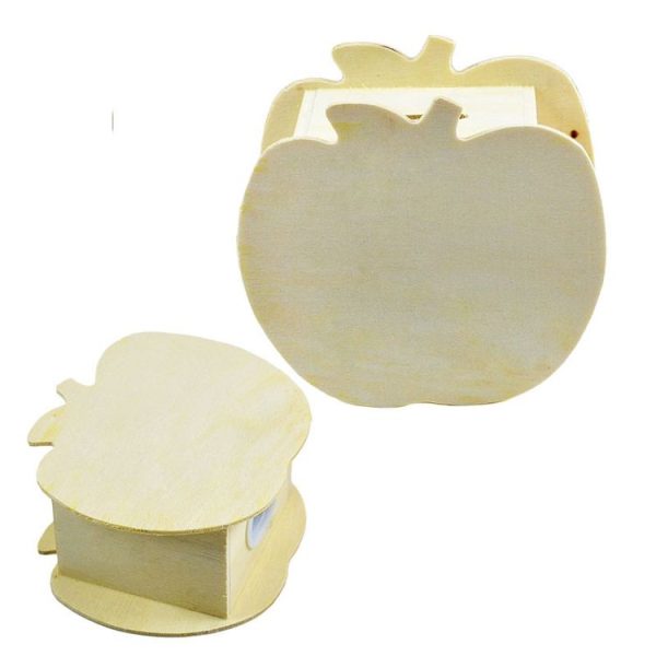 Lovely Creative Child DIY Wooden Apple Hand Painted Piggy Bank, Size: 10x5.6x9.5cm - Image 3