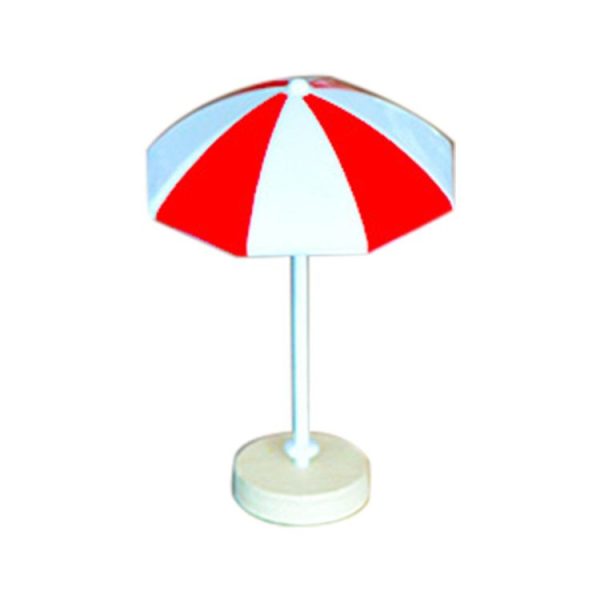 2 PCS Miniature Sun Umbrella DIY Home Garden Decoration Cute Umbrella Table Ornament Handicrafts, Size: M (Red) - Image 5