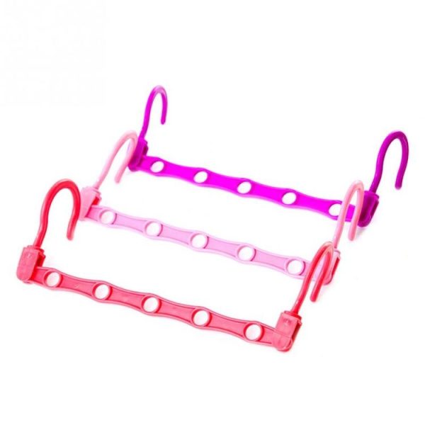 5-Hole Plastic Clothes Hanger Magic Hanger Hanger Wonder Closet Organizer Multi-port Hook, Random Color Delivery - Image 6