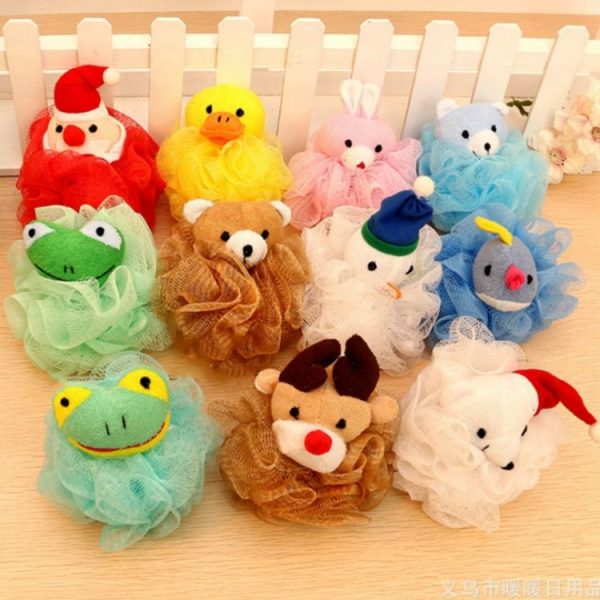 2 PCS Animal Sharp Bath Child Kid Baby Body Washing Cleaning Sponge Flower Tool, Random Color Delivery
