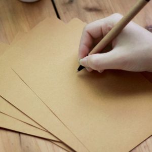 50 PCS / Set Letterhead Nostalgic Retro Kraft Paper Thick Letter Paper Blank, Size: A4 21x29cm