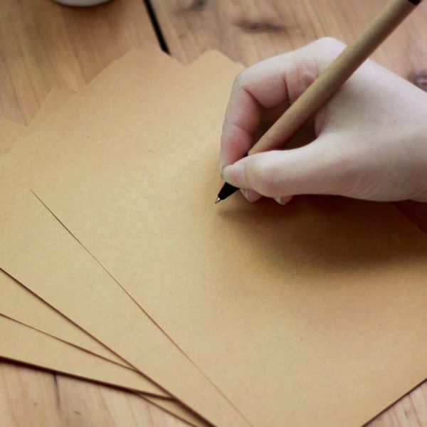 50 PCS / Set Letterhead Nostalgic Retro Kraft Paper Thick Letter Paper Blank, Size: A5 14.5x21cm - Image 4