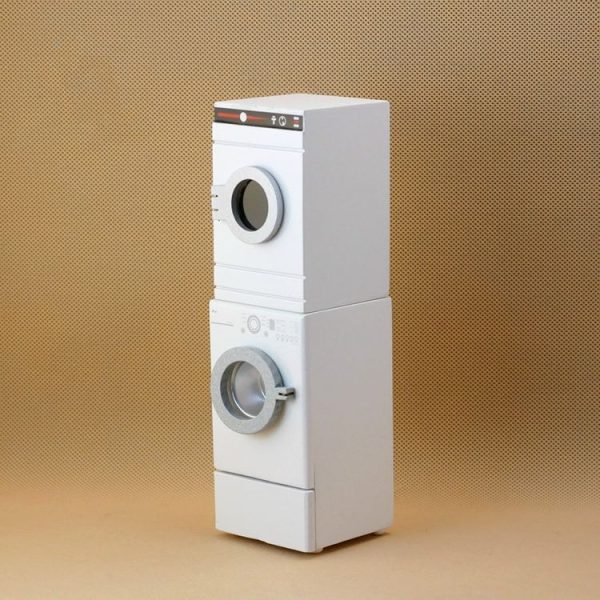 Miniature Dolls House Laundry Simulation Household Appliances Model Kids Wooden Toy (Clothes Dryer) - Image 3