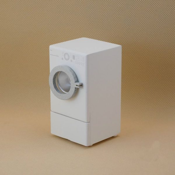Miniature Dolls House Laundry Simulation Household Appliances Model Kids Wooden Toy (Clothes Dryer) - Image 4