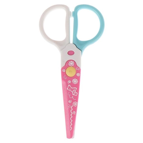 3 Sets Children Stationery Creative Lace Scissors 3 / 6 Knife Head Manual Safety Plastic Scissors Random Color Delivery, Size: 6 Packs - Image 3