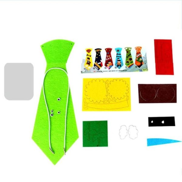 3 PCS Children Creative DIY Non-woven Ties Kids Handmade Ties Toy, Random Style Delivery - Image 4