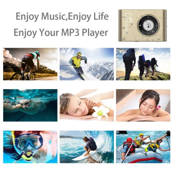 C26 IPX8 Waterproof Swimming Diving Sports MP3 Music Player with Clip & Earphone, Support FM, Memory: 8GB (White) - Image 6