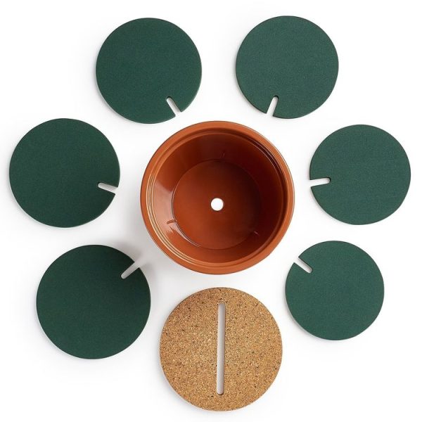 Novelty DIY Cactus Coaster Anti-skid Insulation Tea Pad Home Storage Desktop Multi-function Decoration - Image 3