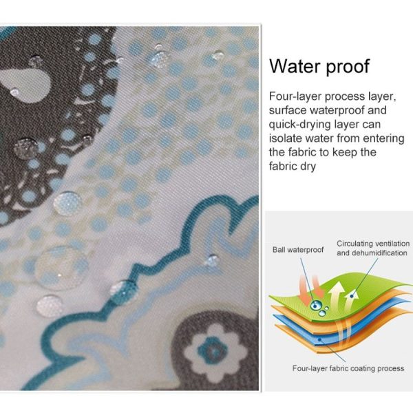 Bohemian Mandala Shower Curtains Bathroom Geometric Waterproof Bath Curtain, Size: 80x200cm - Image 4