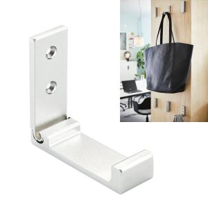 Collapsible Clothes Hanger Robe Hook Decorative Bathroom Wall Mounted Hooks (Silver Hook (Send Screw))