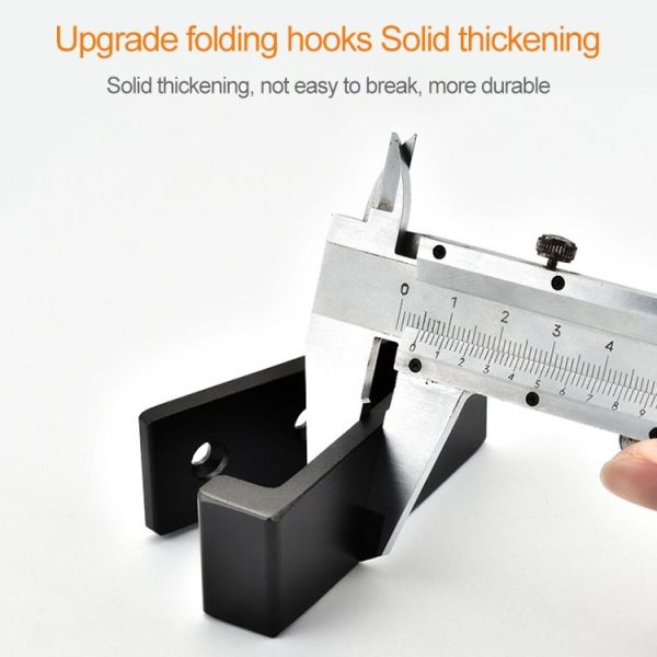Collapsible Clothes Hanger Robe Hook Decorative Bathroom Wall Mounted Hooks (Silver Hook (Send Screw)) - Image 6