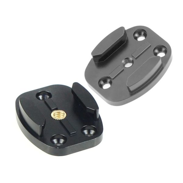4 Holes Aluminum Quick Release Tripod Mount Base For Sports Camera, Color: Black - Image 2