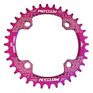 MOTSUV Narrow Wide Chainring MTB Bicycle 104BCD Tooth Plate Parts (Purple)