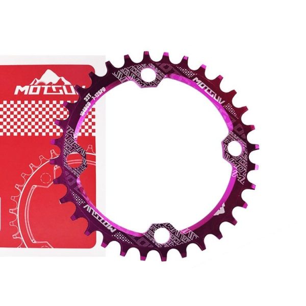 MOTSUV Narrow Wide Chainring MTB Bicycle 104BCD Tooth Plate Parts (Purple) - Image 2