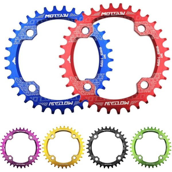 MOTSUV Narrow Wide Chainring MTB Bicycle 104BCD Tooth Plate Parts (Purple) - Image 3