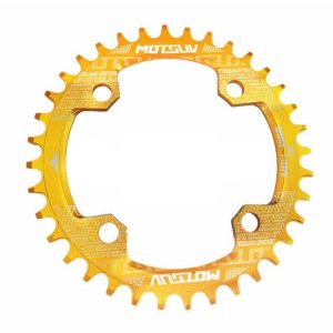 MOTSUV Narrow Wide Chainring MTB Bicycle 104BCD Tooth Plate Parts (Yellow)