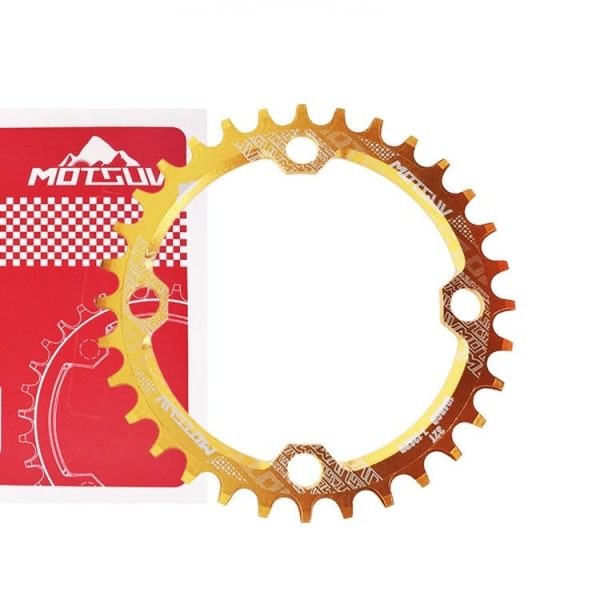 MOTSUV Narrow Wide Chainring MTB Bicycle 104BCD Tooth Plate Parts (Yellow) - Image 2