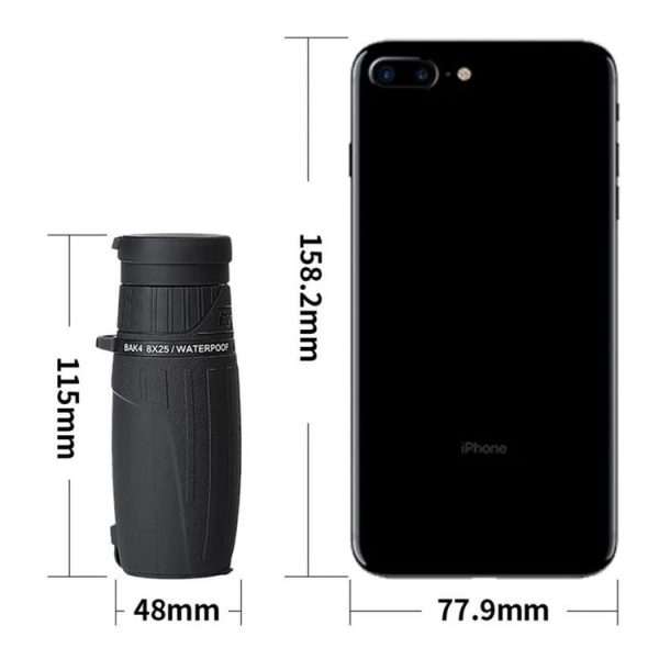 Eyeskey 8X25 Portable Monocular Binoculars Large-field Low-light Night Vision Telescope - Image 2
